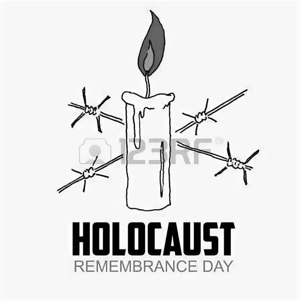 Wonderful coloring flower symbol of the Holocaust