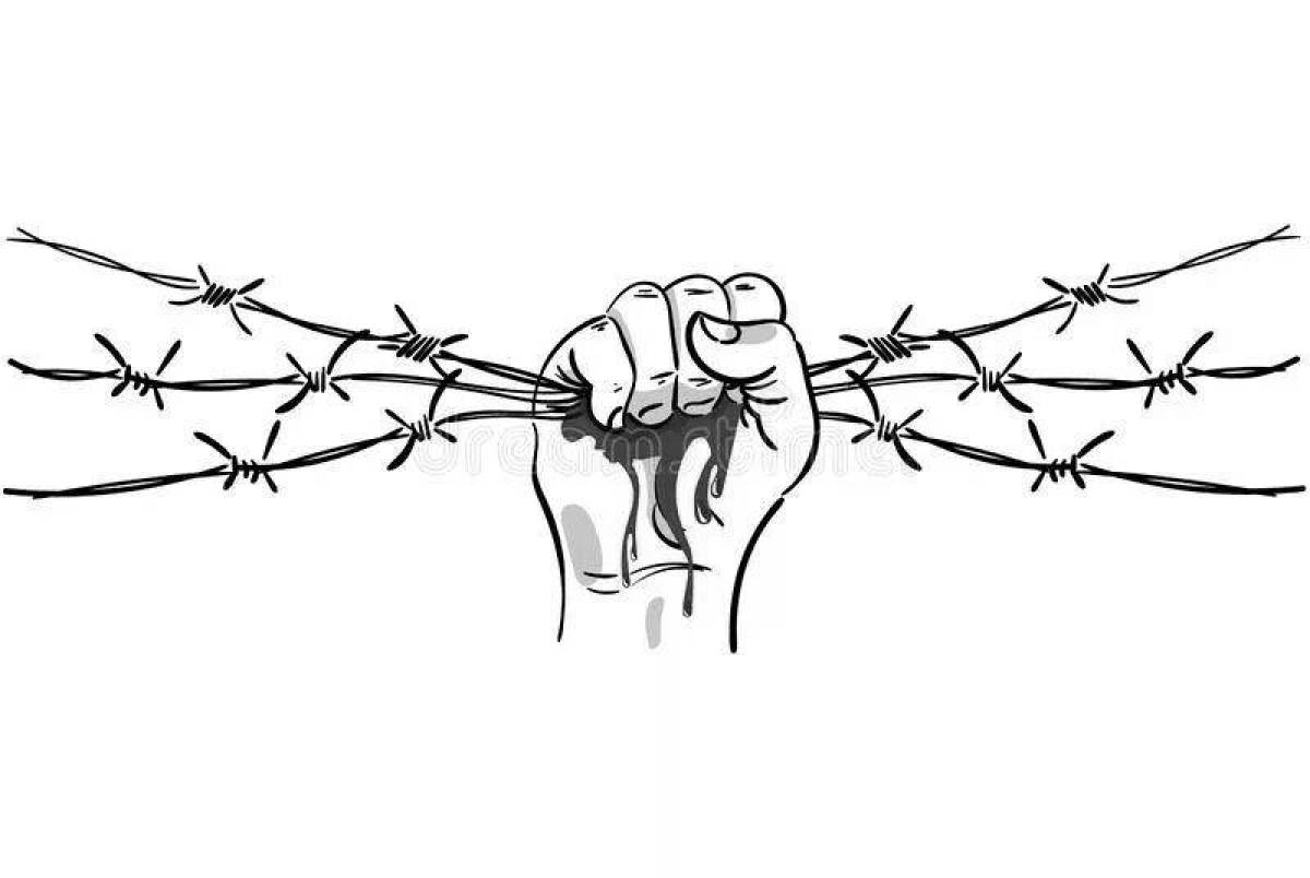 Photo Incredible coloring flower symbol of the holocaust