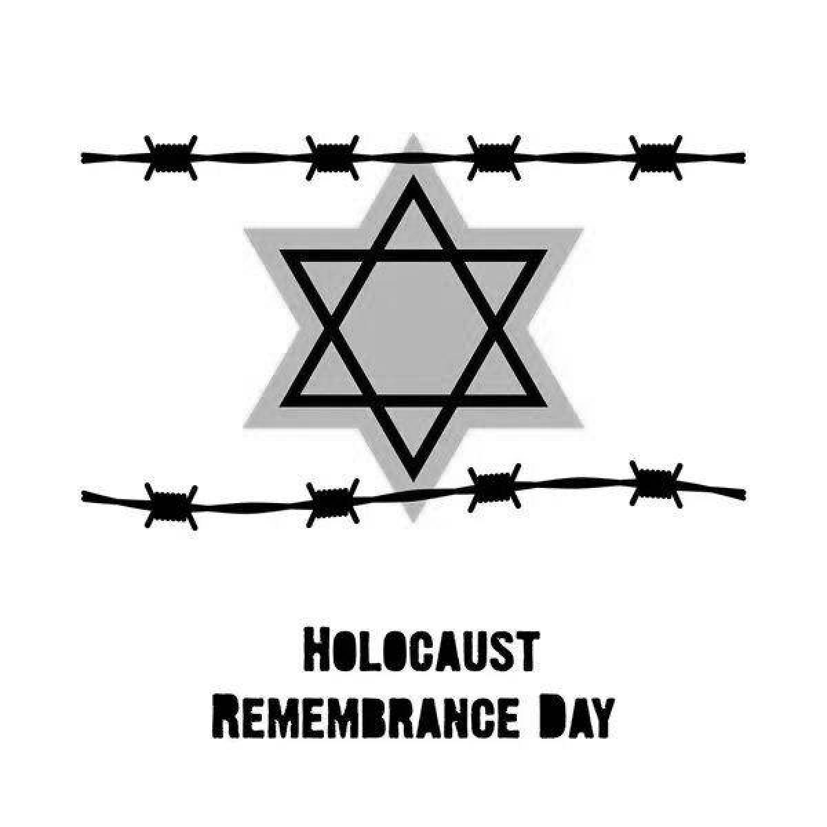 Wonderful coloring flower symbol of the holocaust