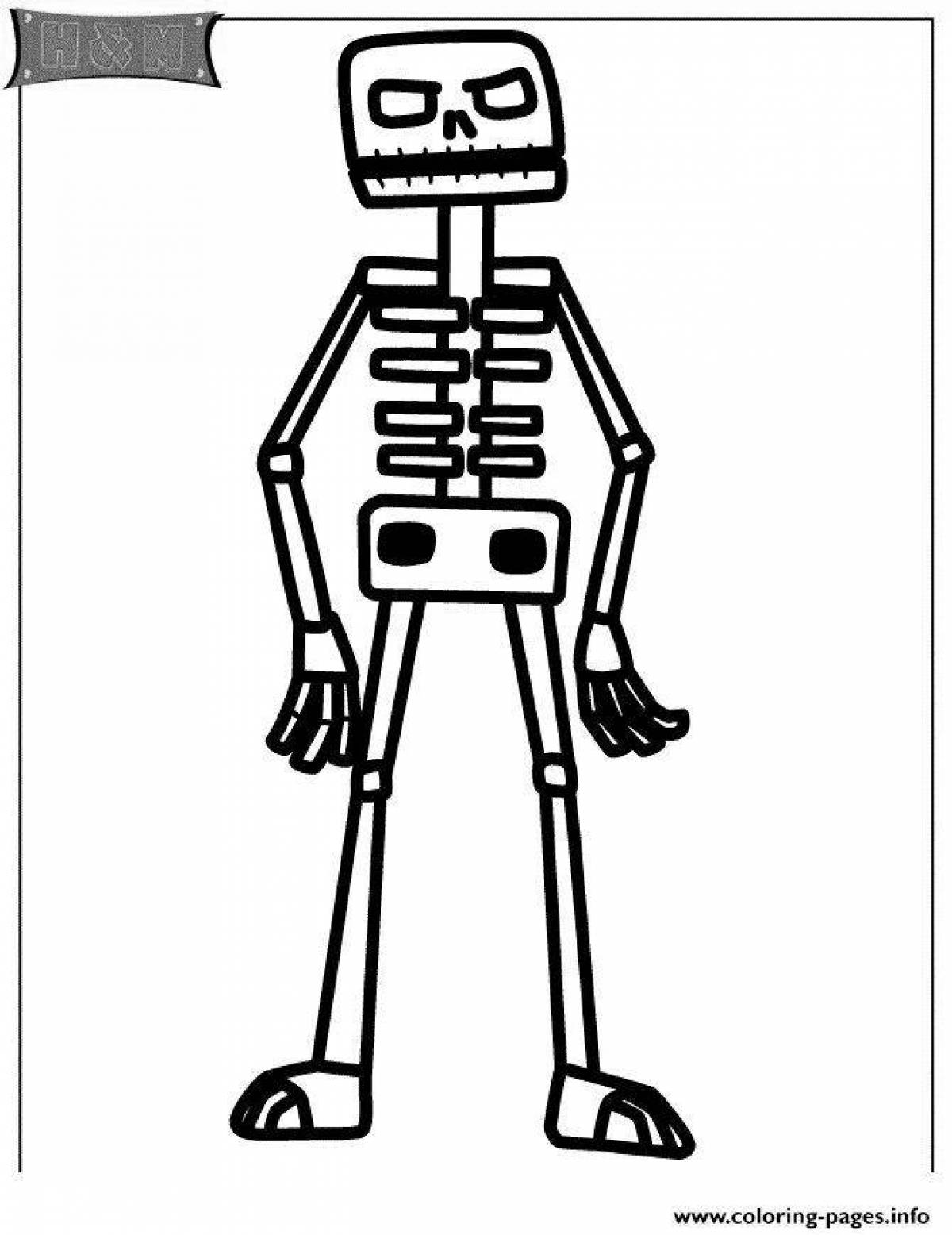 Нарисовать скелетона из майнкрафта