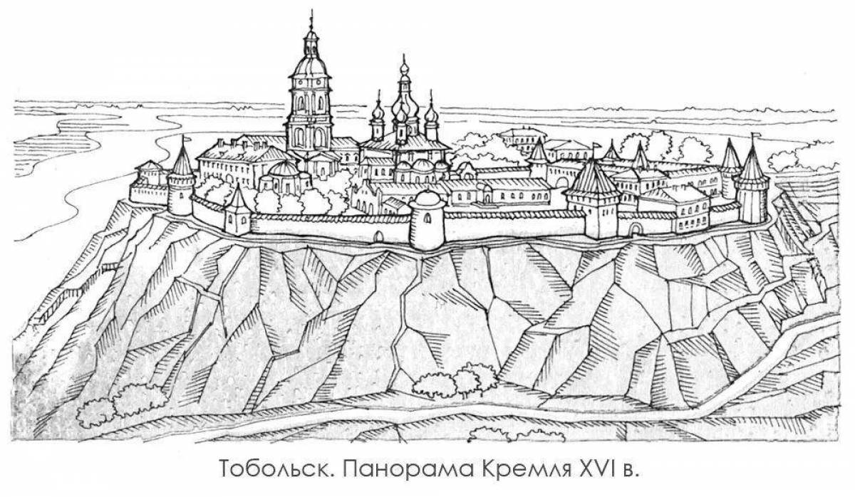 Рисунки древнего московского кремля