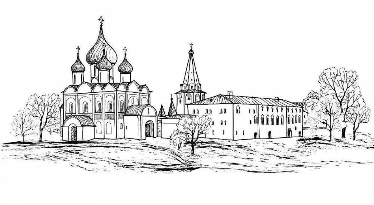 Спасо-Преображенский монастырь Ярославль раскраска