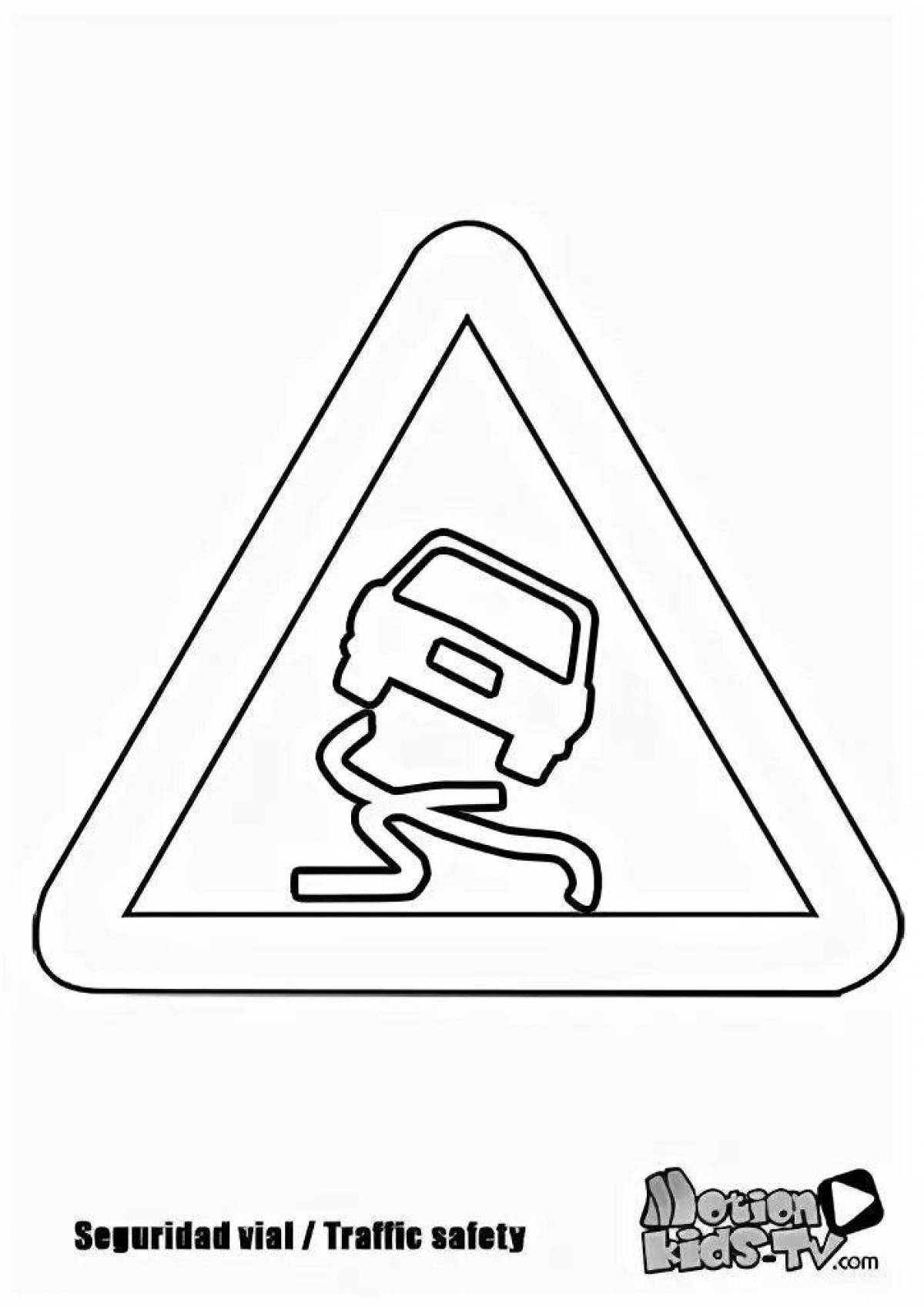 Знаки дорожного движения раскраска для детей. Предупреждающие знаки для раскрашивания. Предупреждающие дорожные знаки для раскрашивания. Дорожный знак скользкая дорога раскраска. Дорожные знаки раскраска.