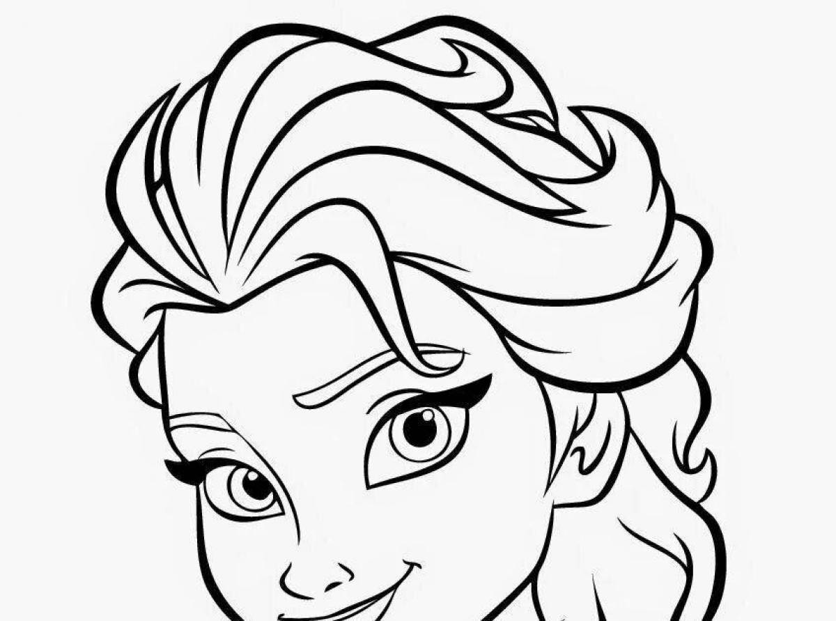 Glitter Sereno head coloring page