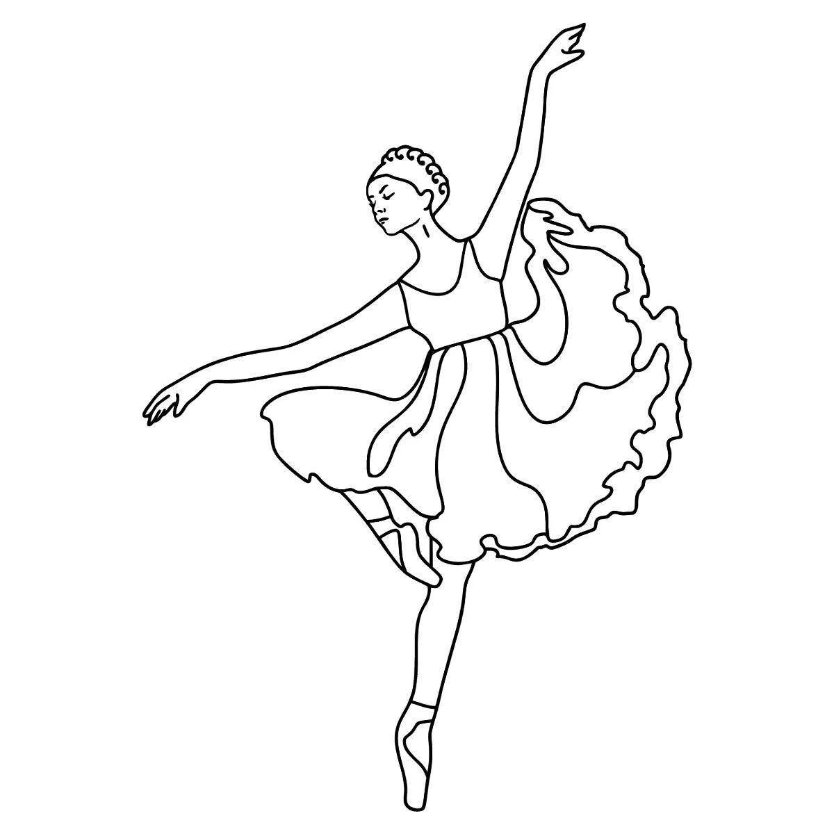 Прекрасная раскраска самых красивых балерин