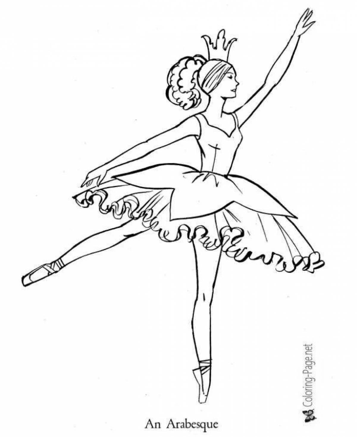 Чудесная раскраска самых красивых балерин