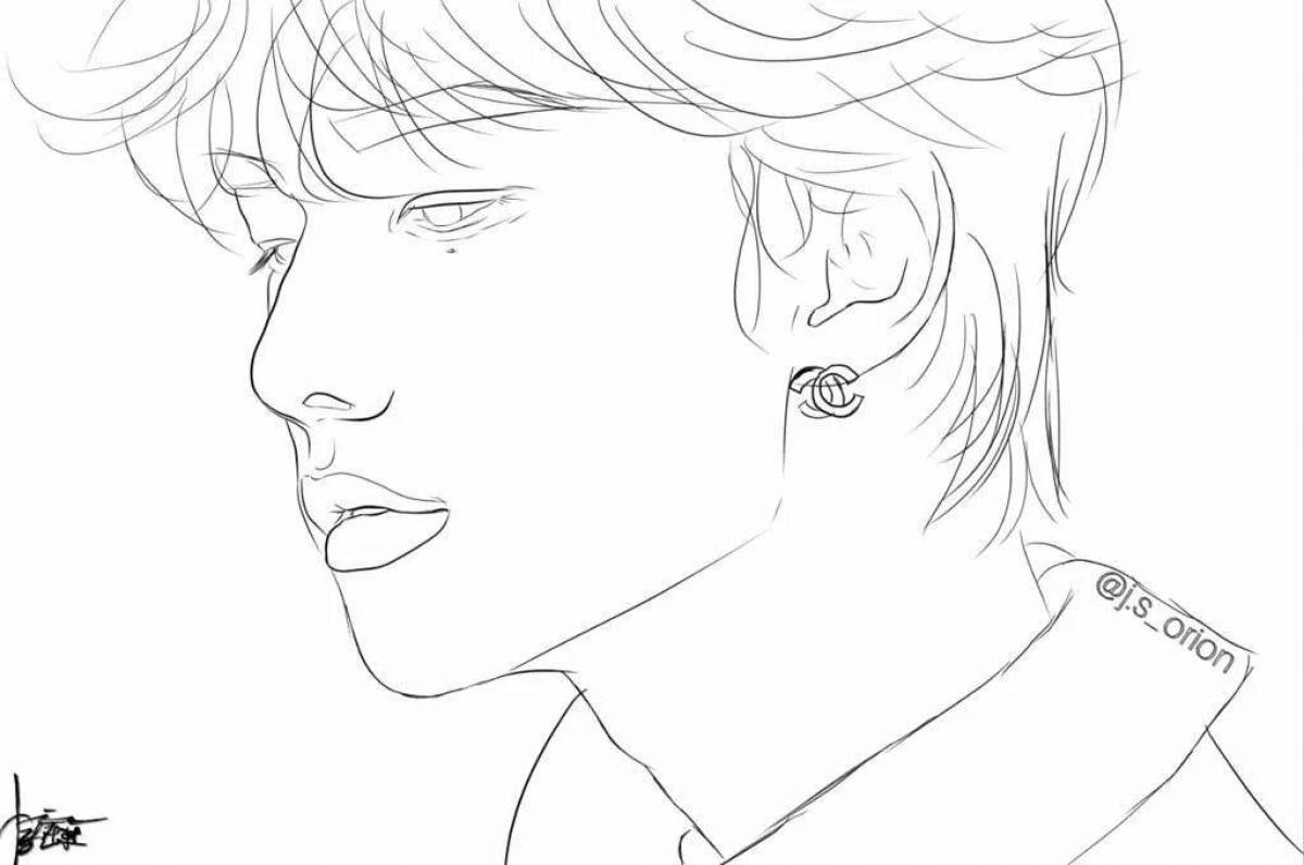 Adorable spiral stray kids coloring page