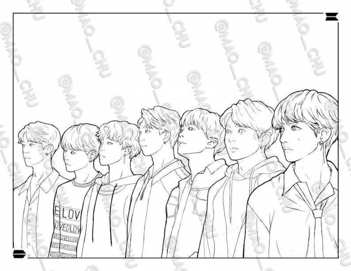Stray kids glitter spiral coloring book