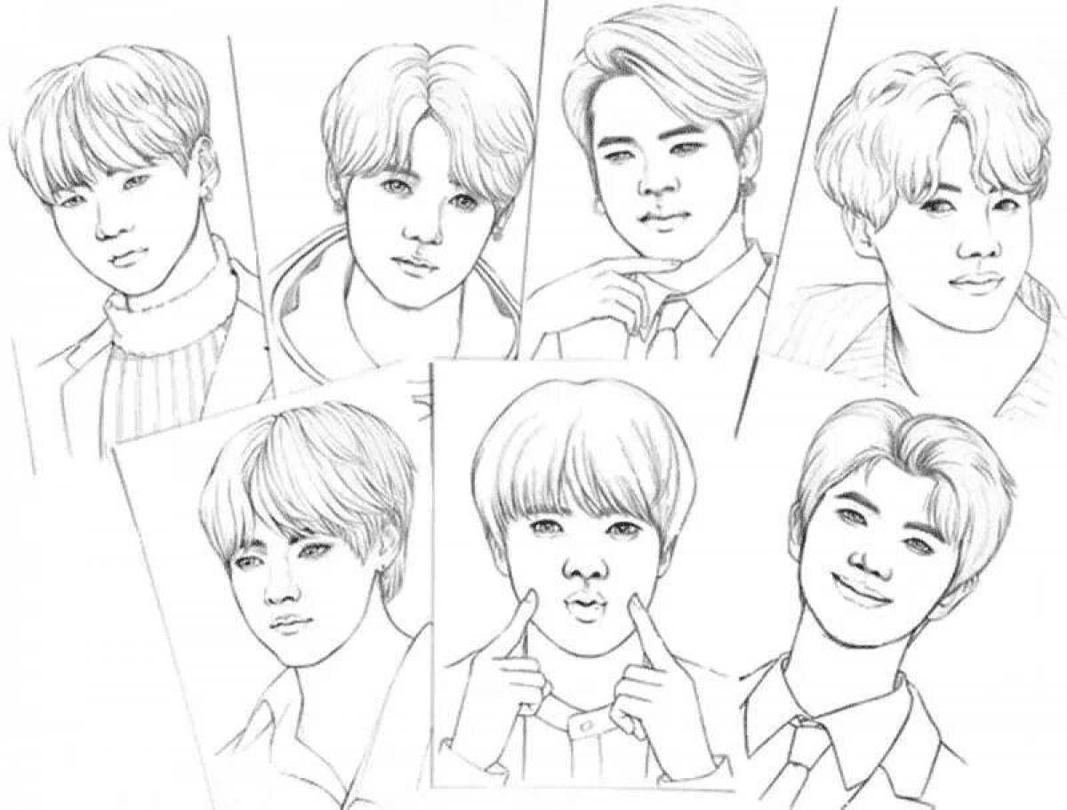 Stray kids adorable spiral coloring book