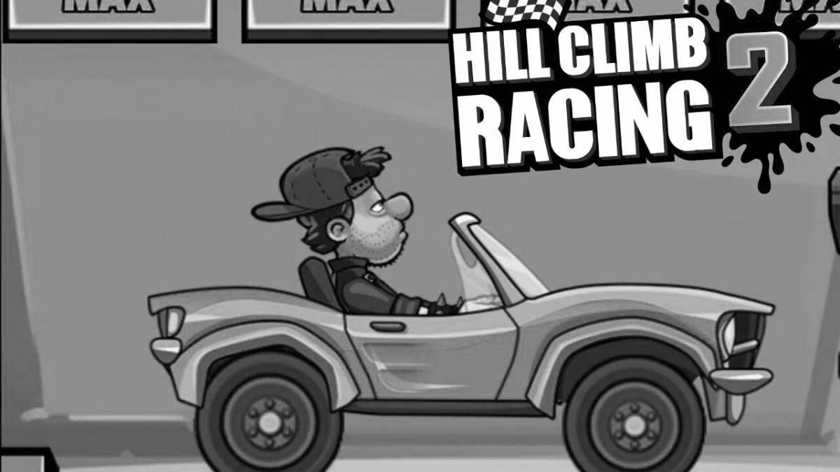 Фото Color-dynamic hill climb racing coloring page