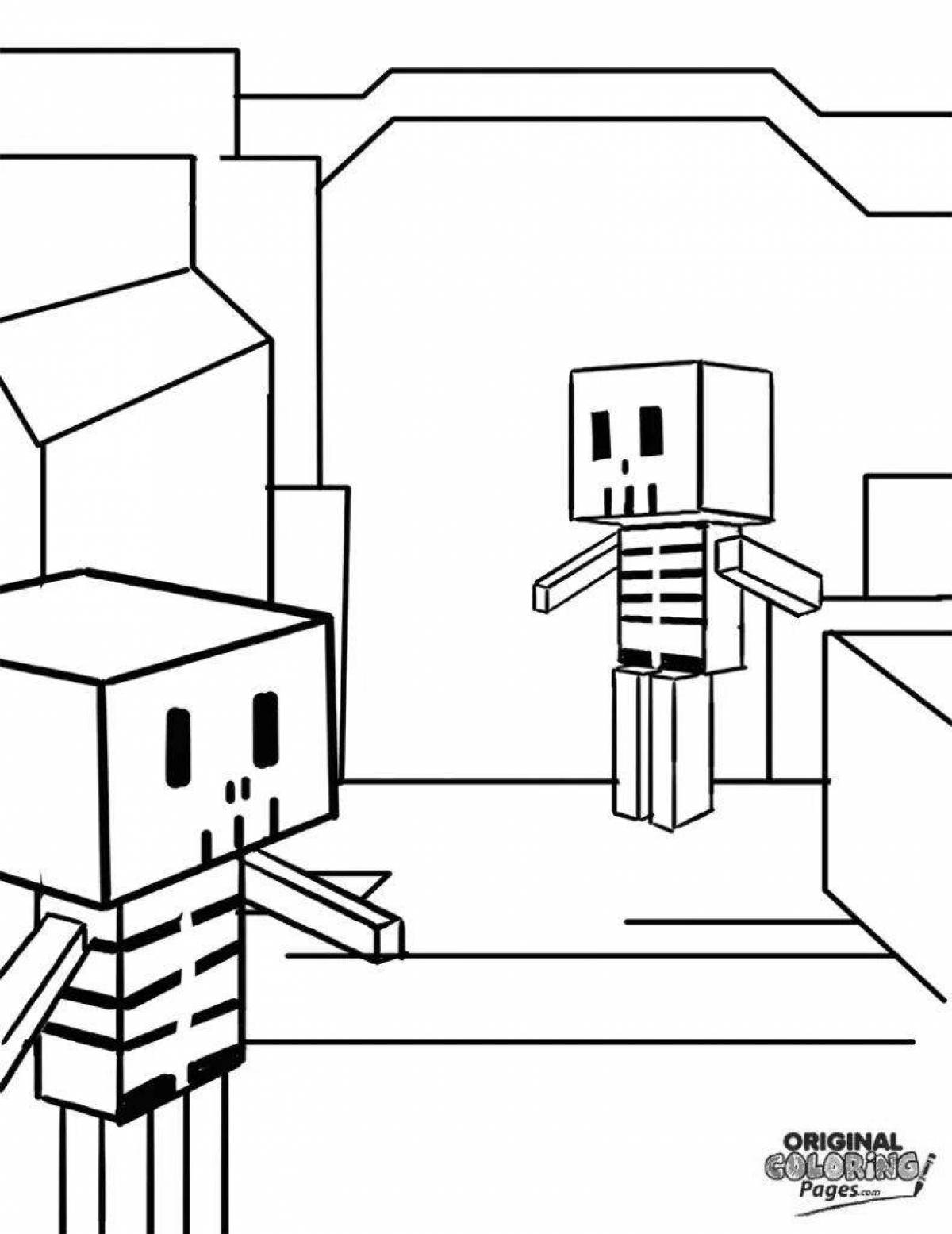 Minecraft funny skeleton