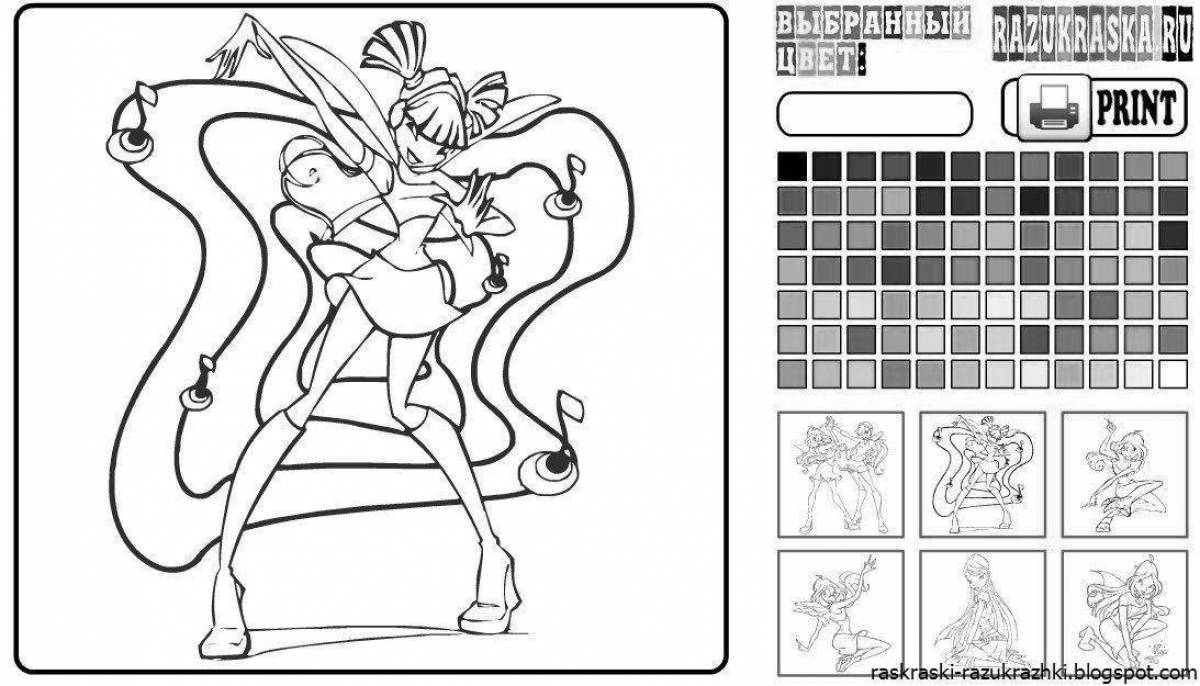 Fun coloring game for two