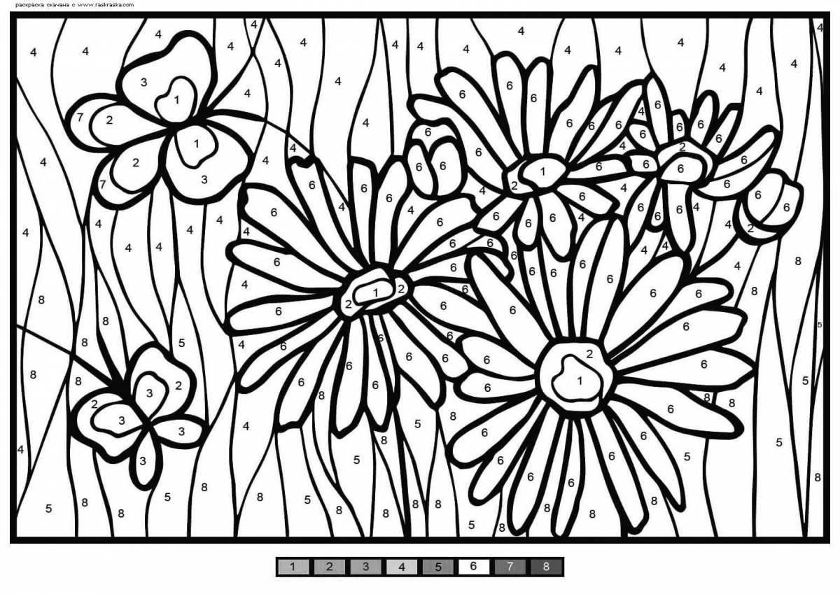 Exotic butterfly coloring by numbers