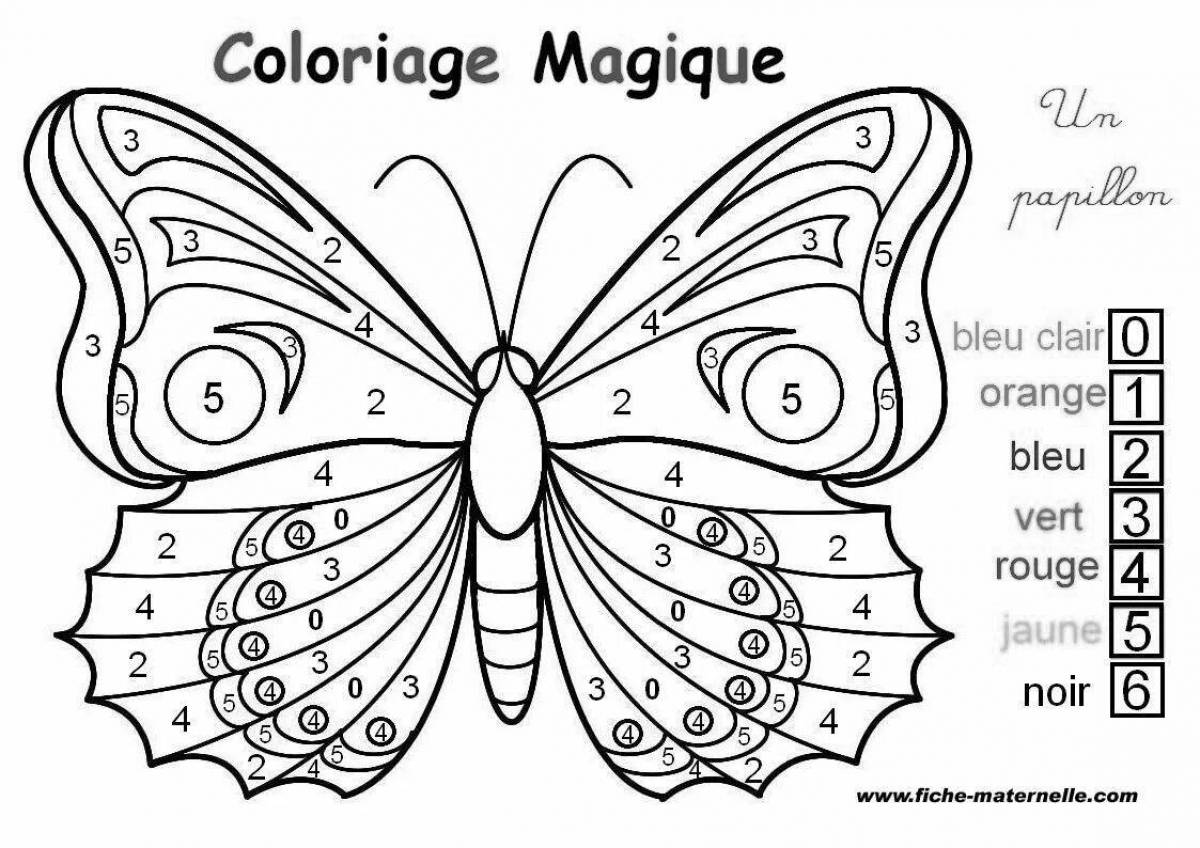 Furious Butterfly Color by Number Coloring Book