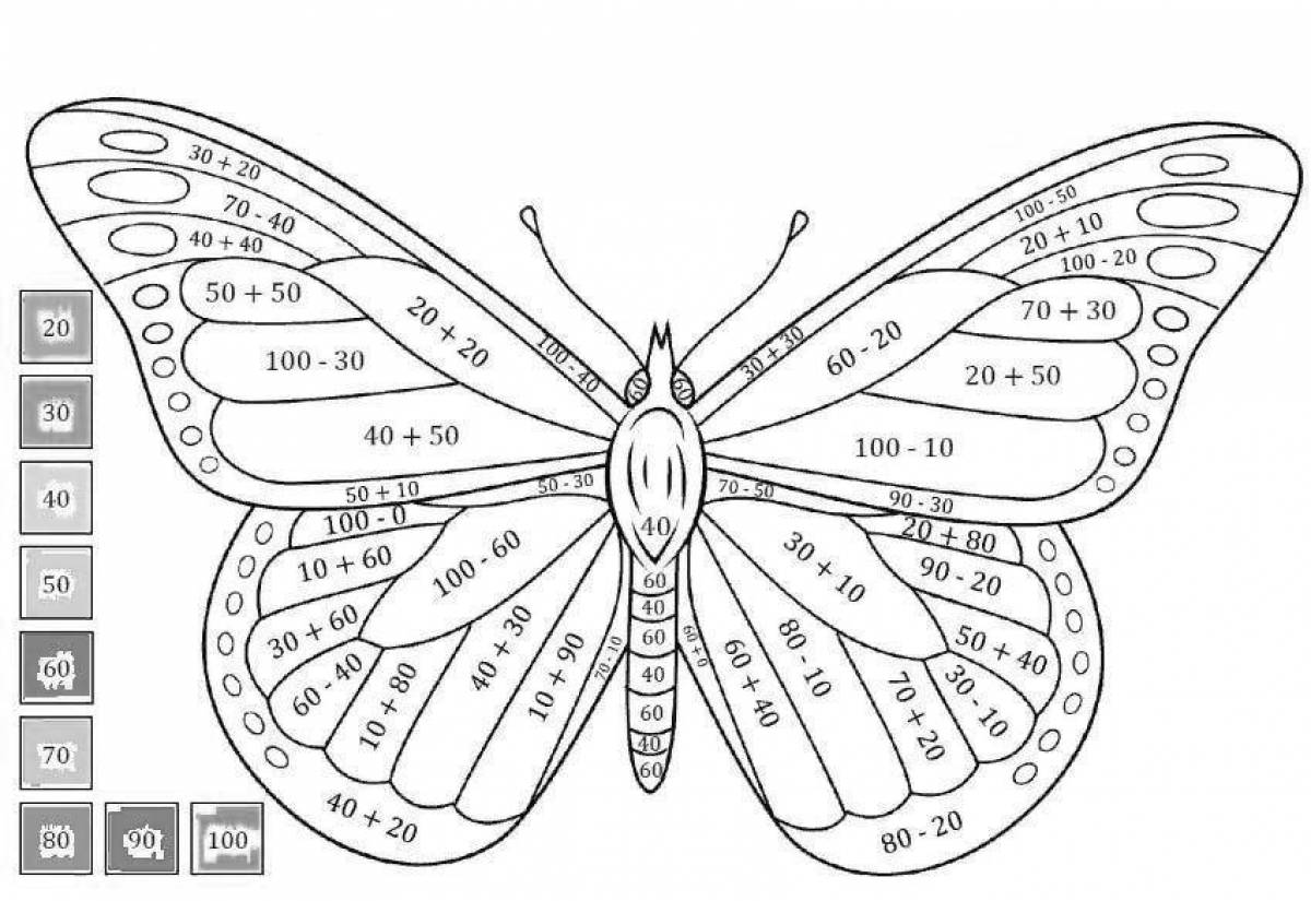 By numbers butterfly #6