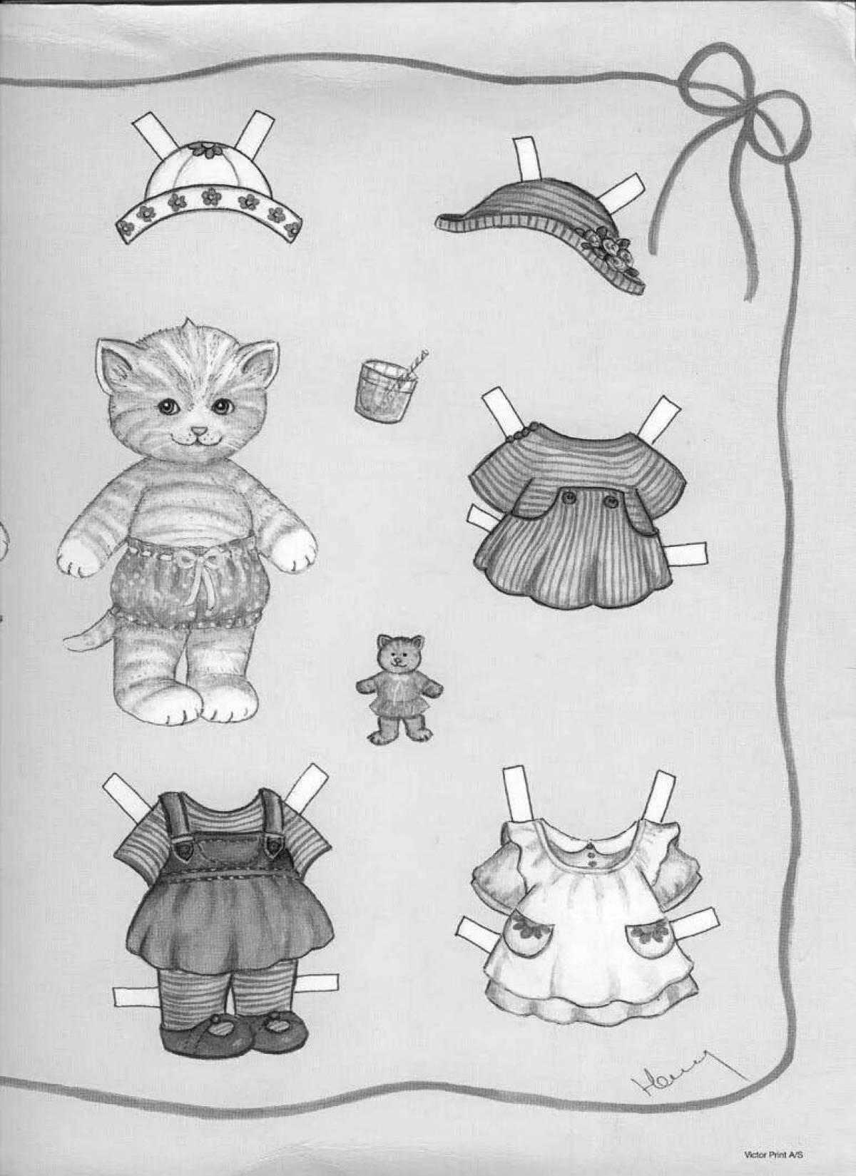 Fashionable cat in clothes