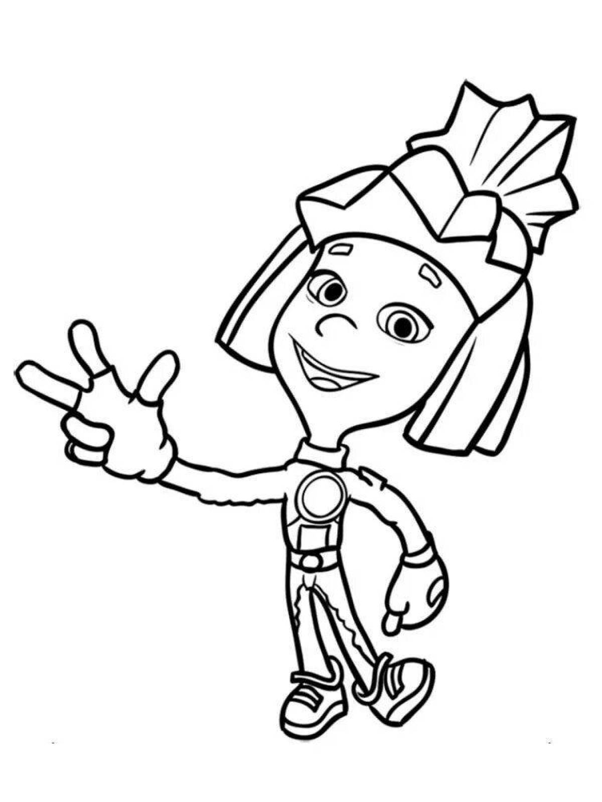 Потрясающая verta of fixies coloring page