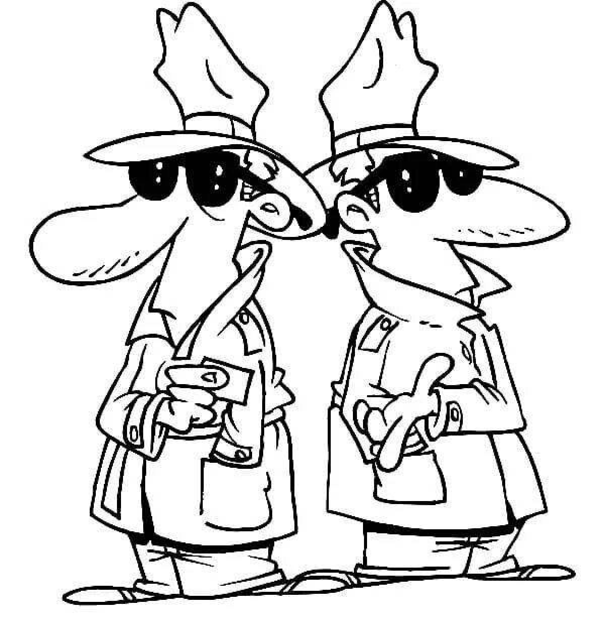 Photo Detailed camouflage and espionage coloring page