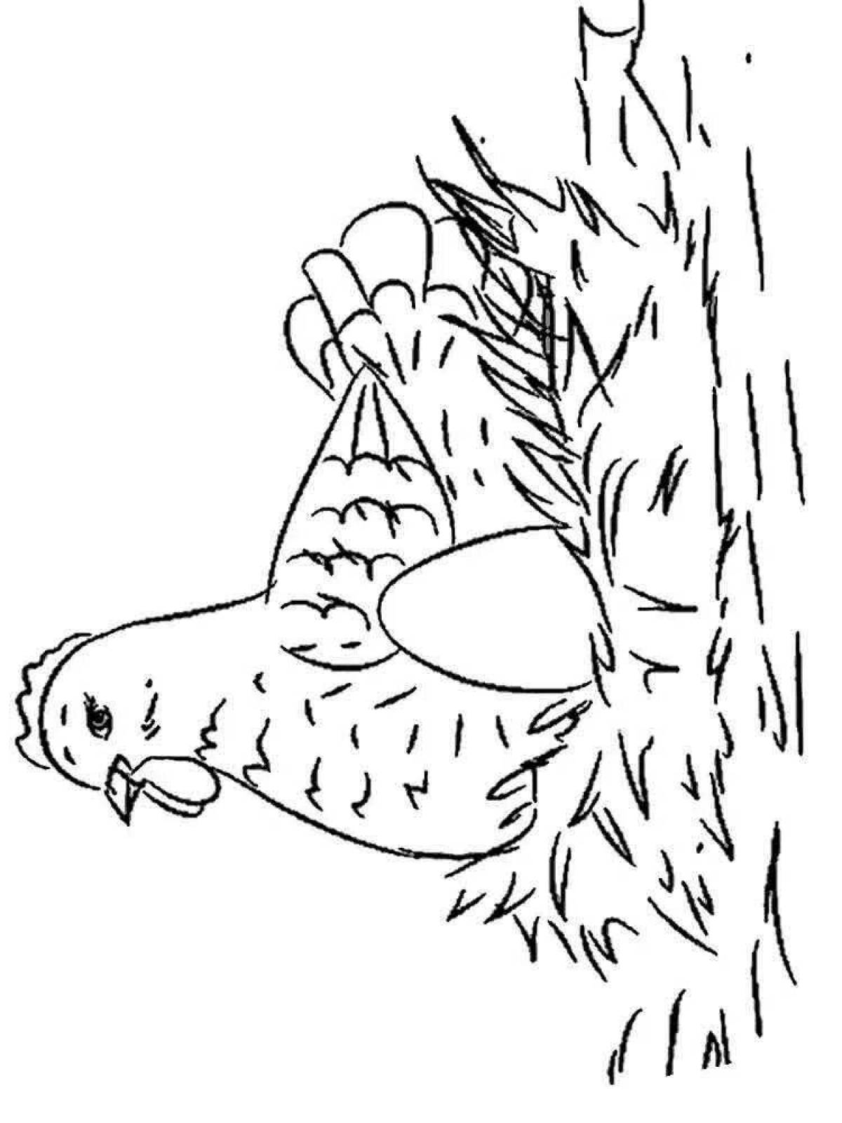 Радостная раскраска сказка курочка ряба