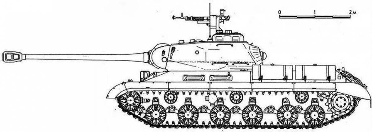 Daring tank coloring page