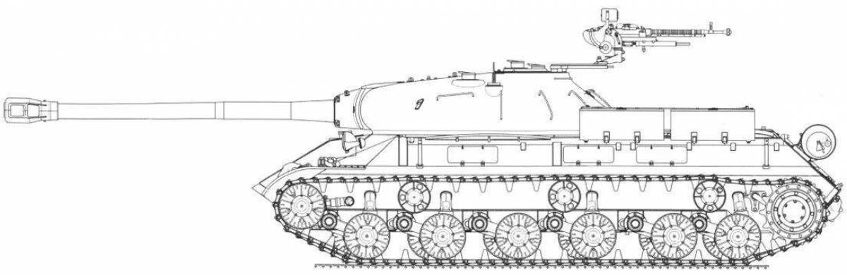 Раскраска сказочный танк