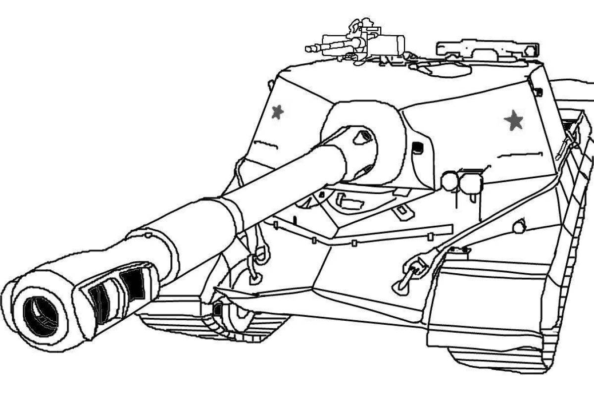 Radiant tank coloring page