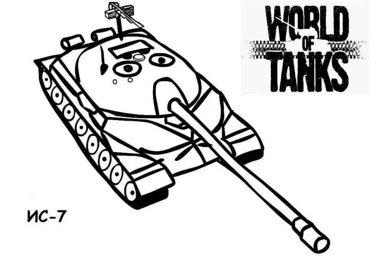 Mysterious tank coloring book