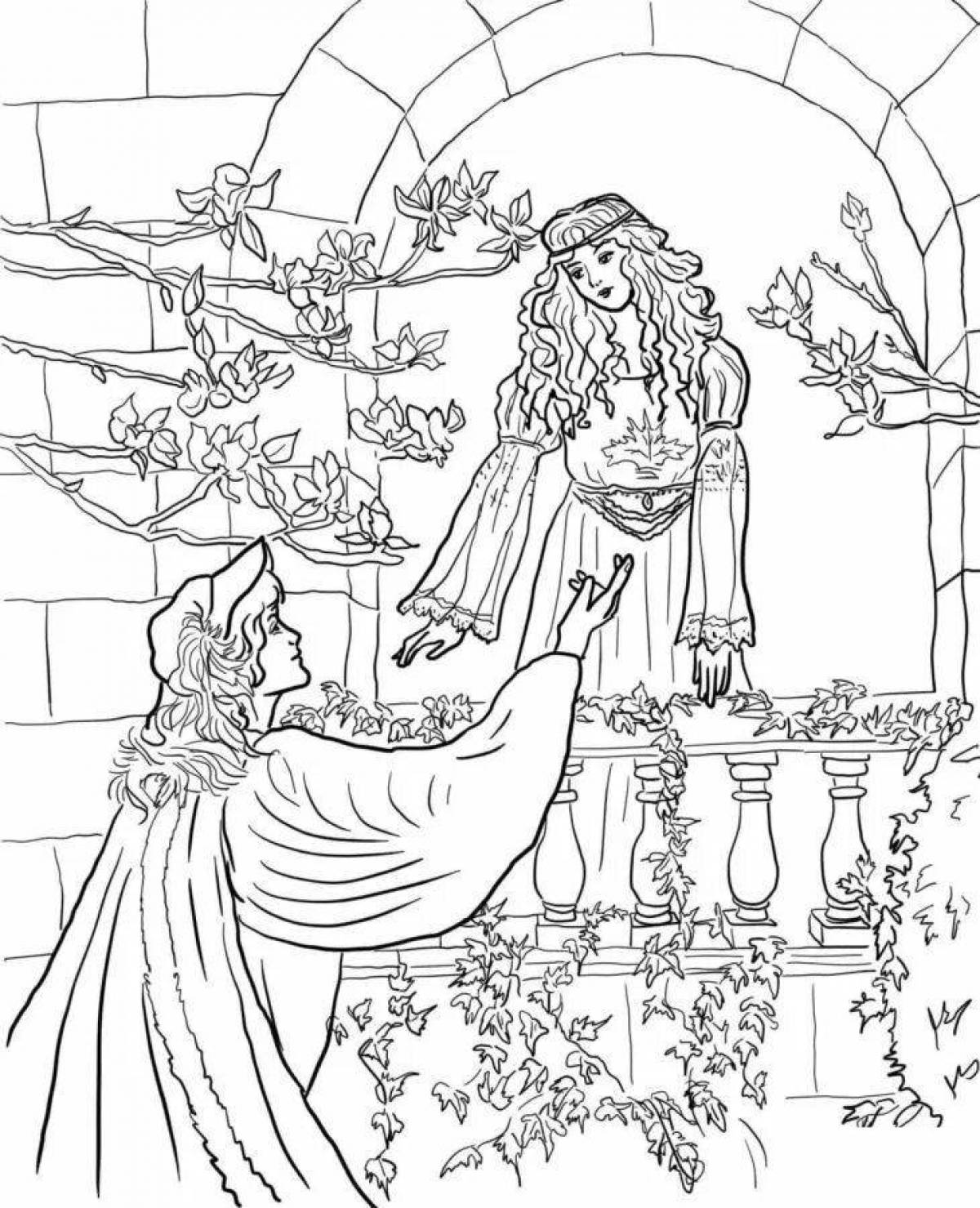 Colouring charming romeo and juliet