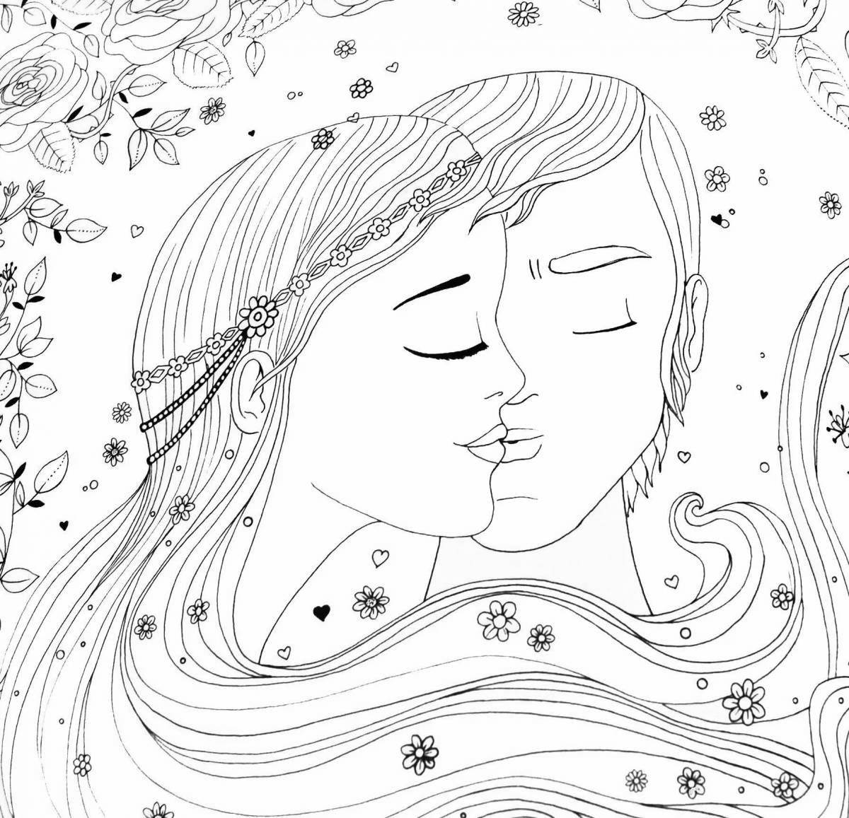 Coloring page joyful romeo and juliet