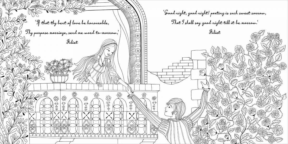 Charming romeo and juliet coloring book