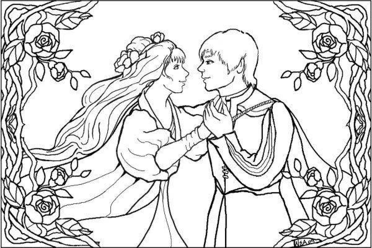 Quirky romeo and juliet coloring book