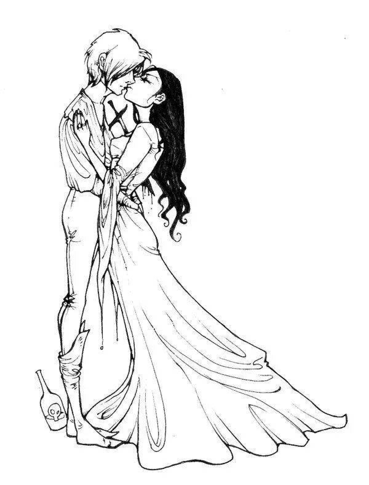 Colourful romeo and juliet coloring pages