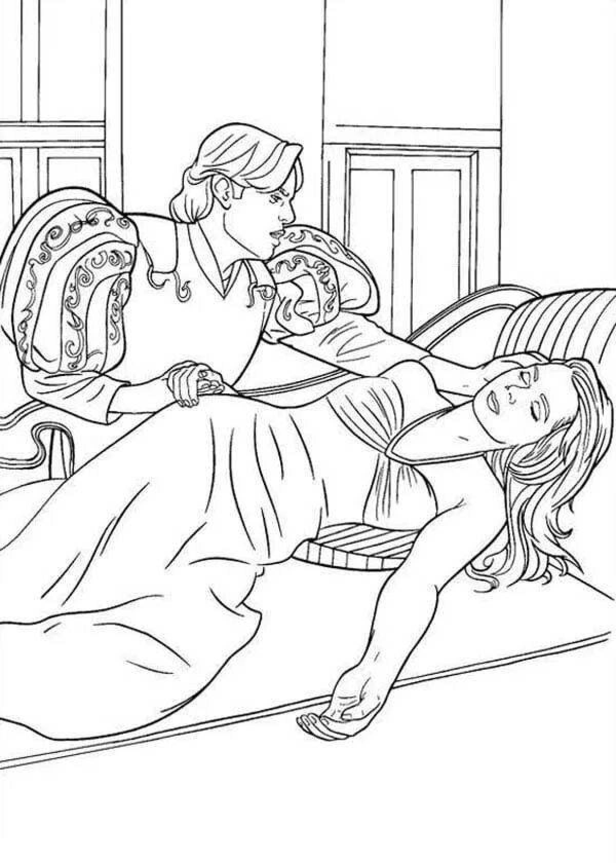 Coloring playful romeo and juliet