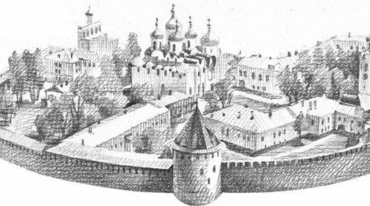Nice coloring kremlin velikiy novgorod