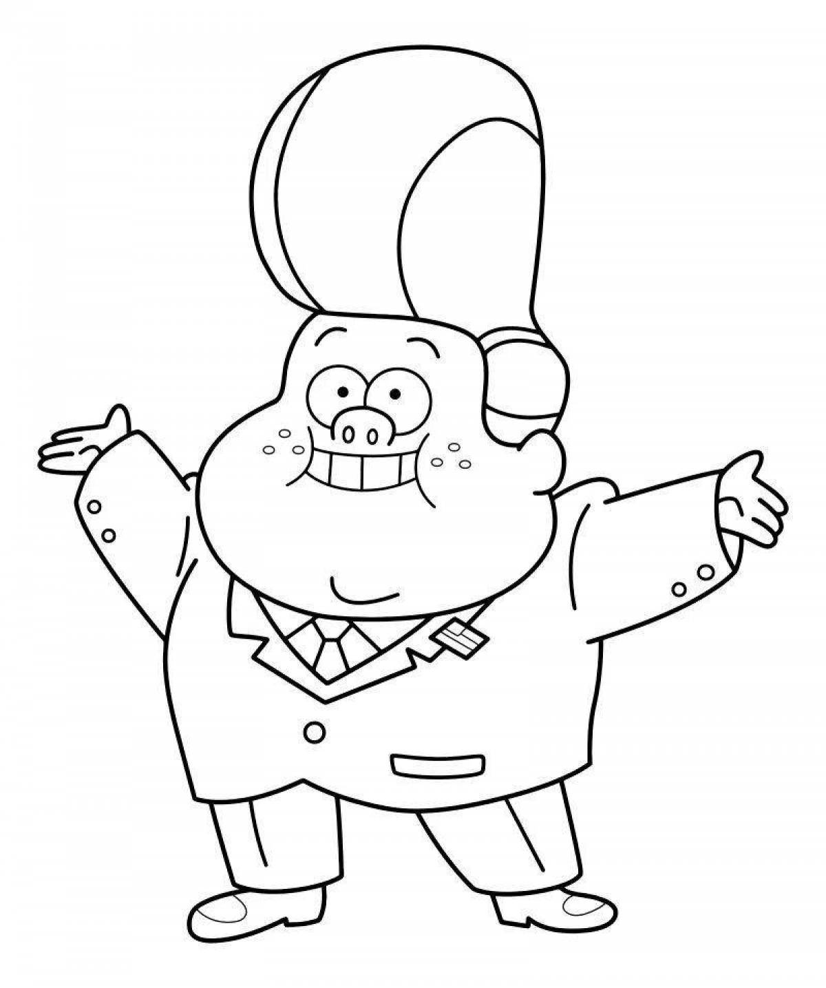 Glowing Gravity Falls Light Coloring Page