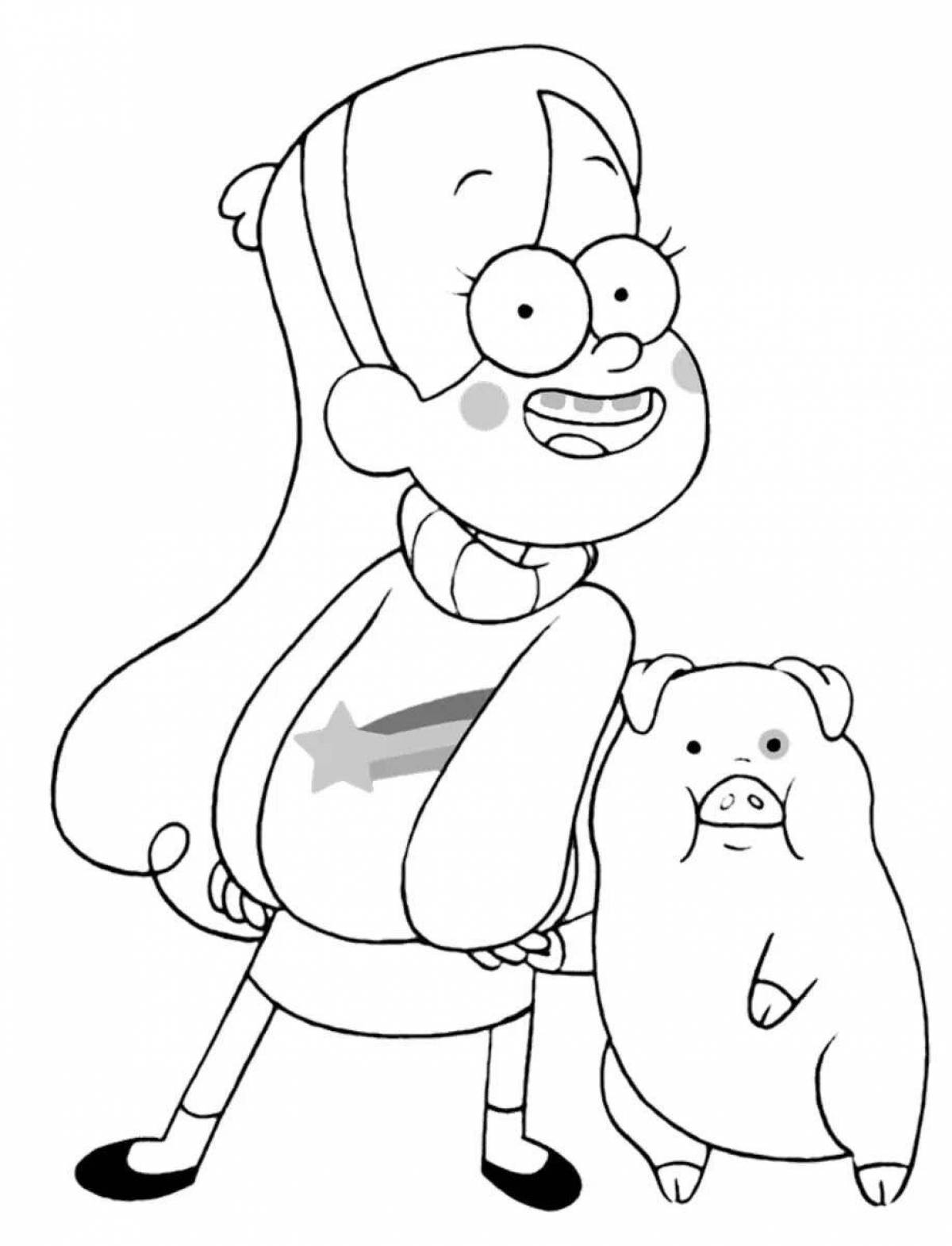 Great gravity falls light coloring page