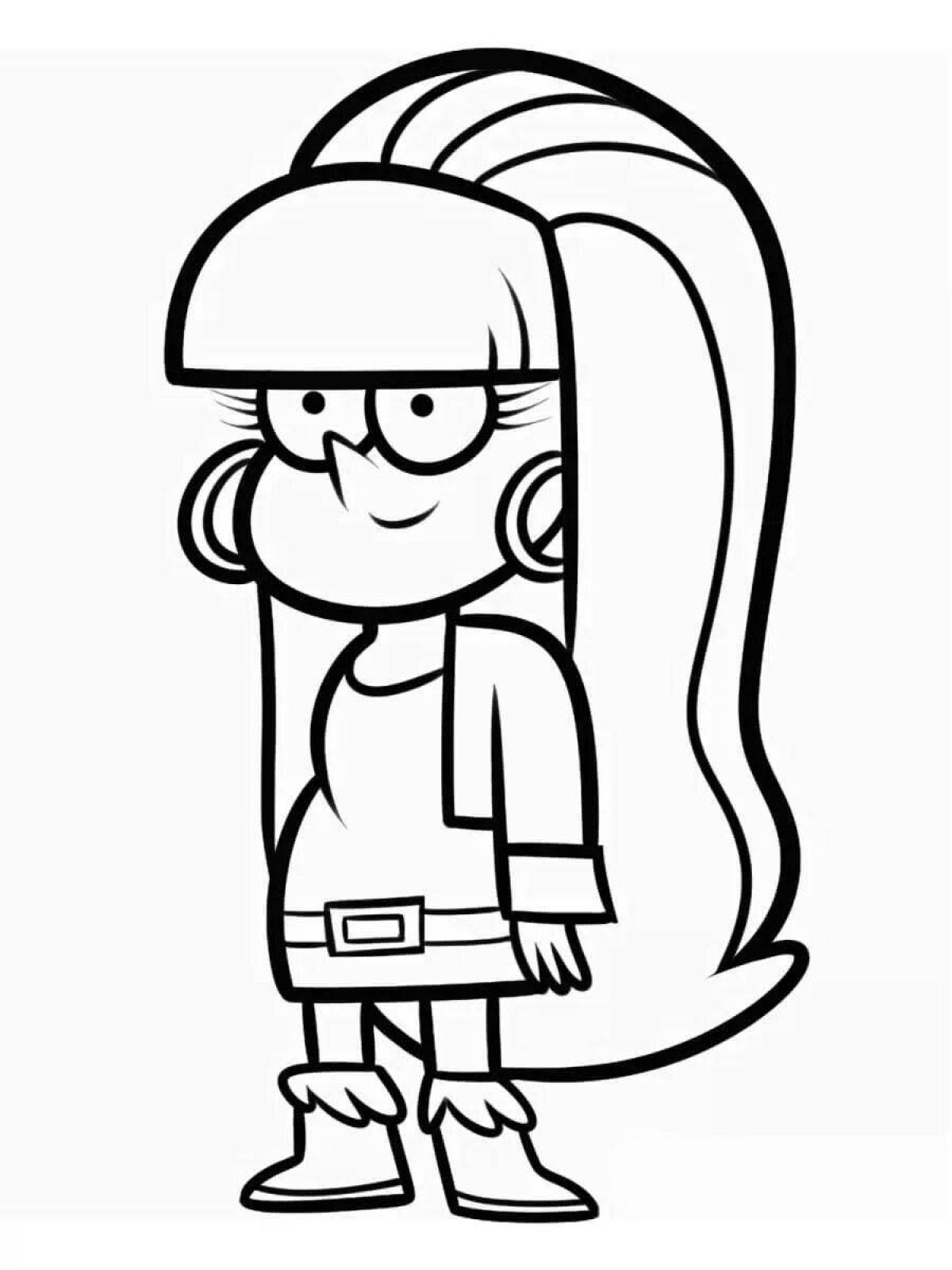 Gravity Falls dazzling light coloring page