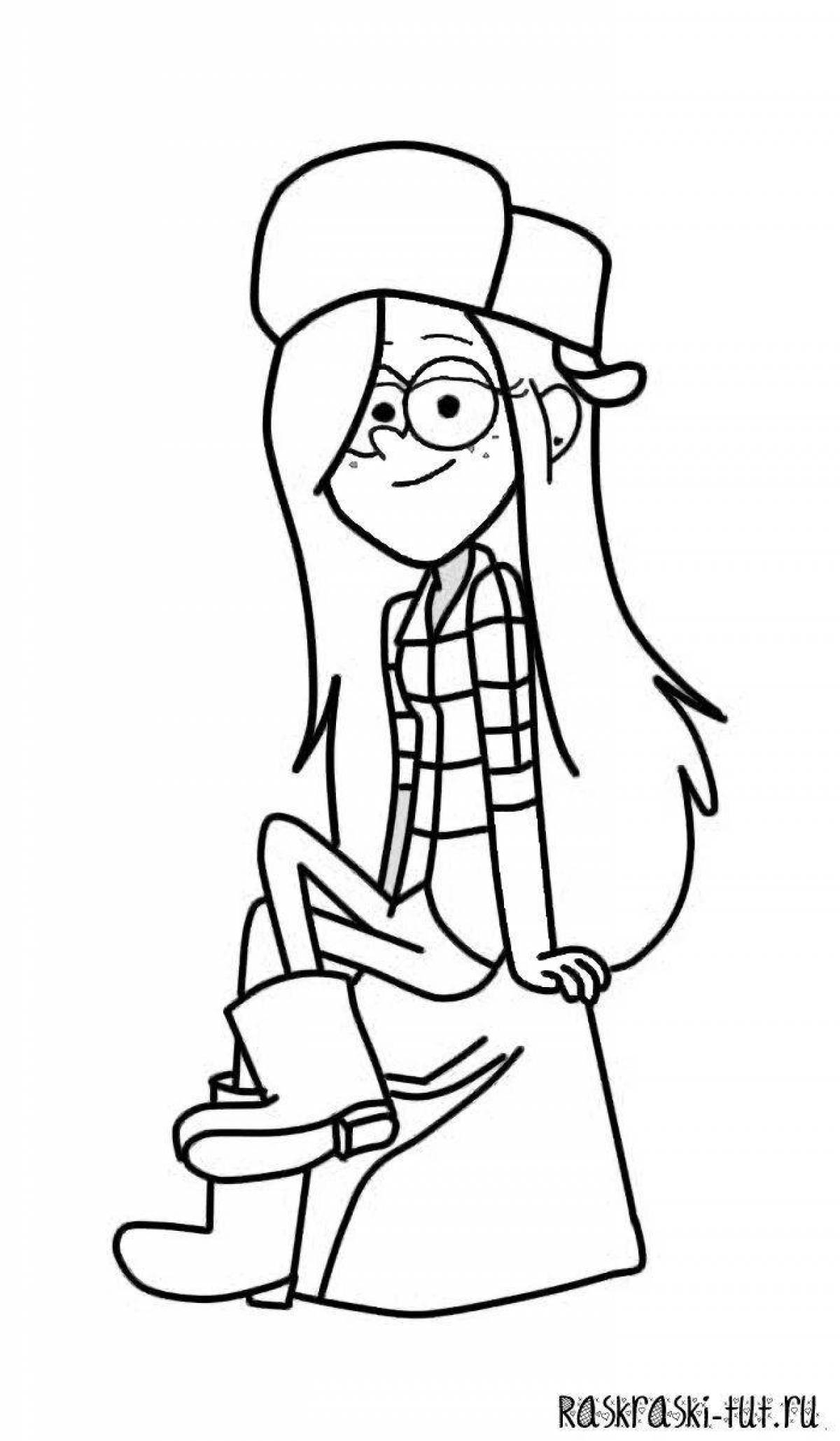 Delicate Gravity Falls Light Coloring Page
