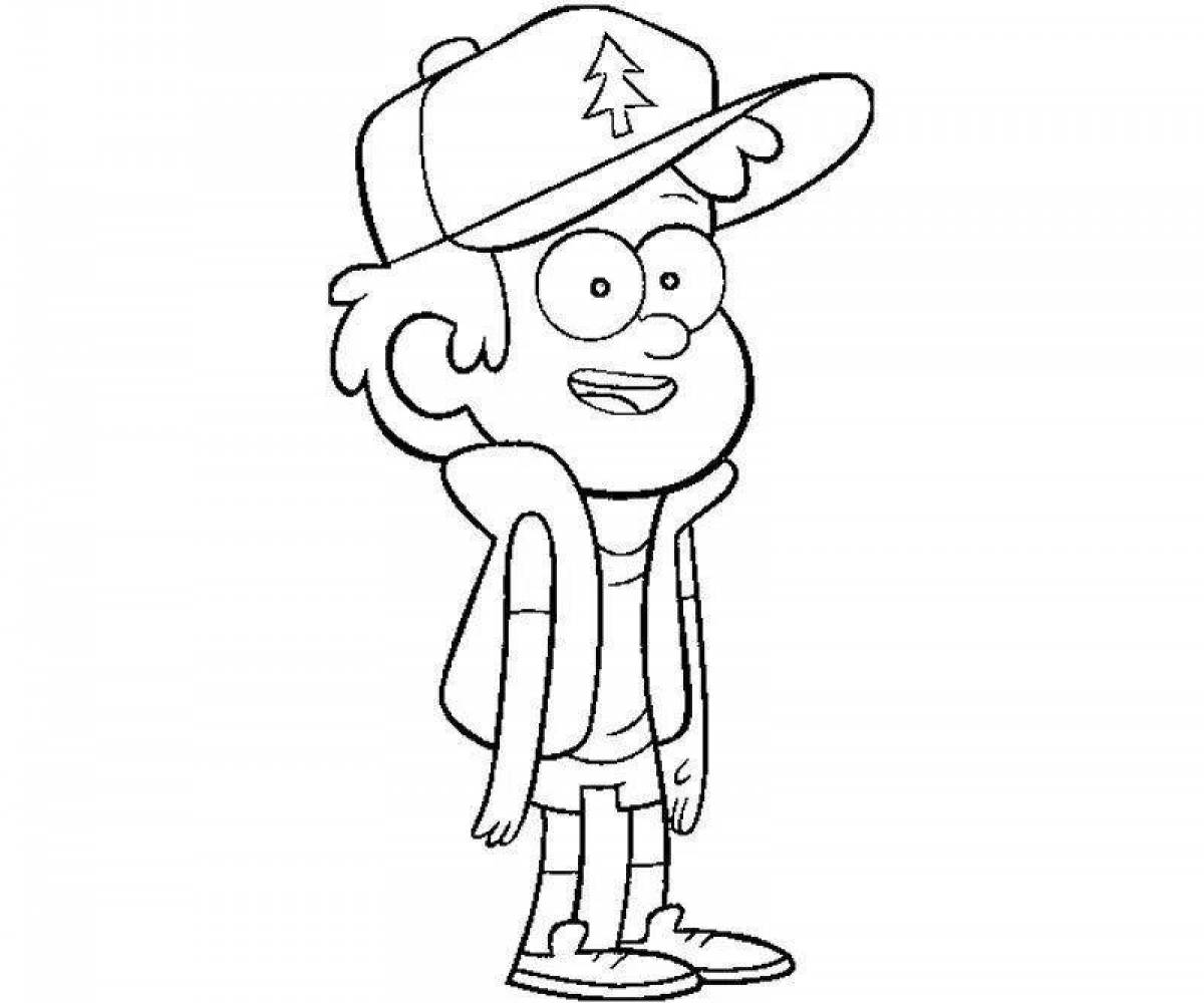 Adorable Gravity Falls Light Coloring Page