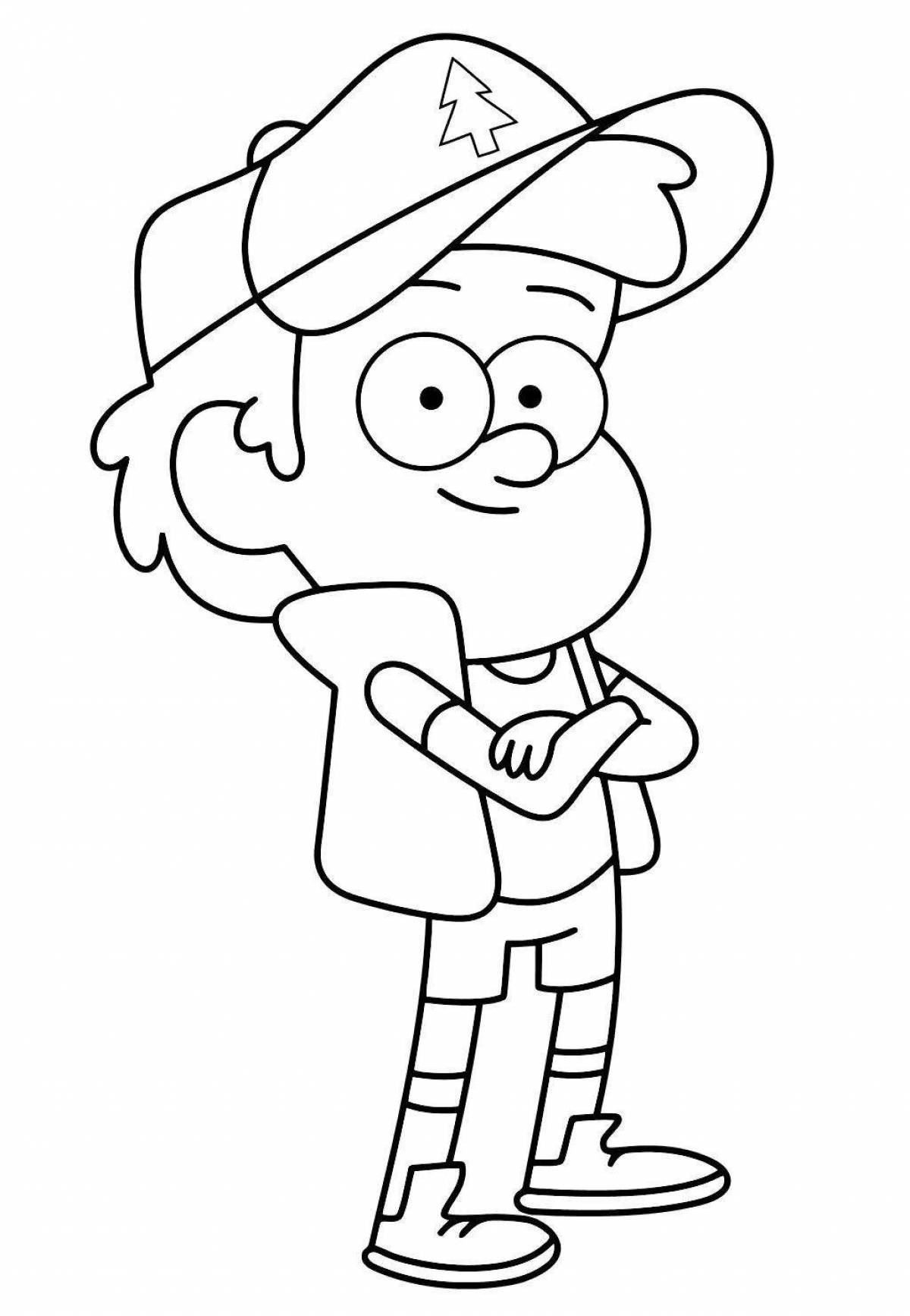 Amazing Gravity Falls Light Coloring Page