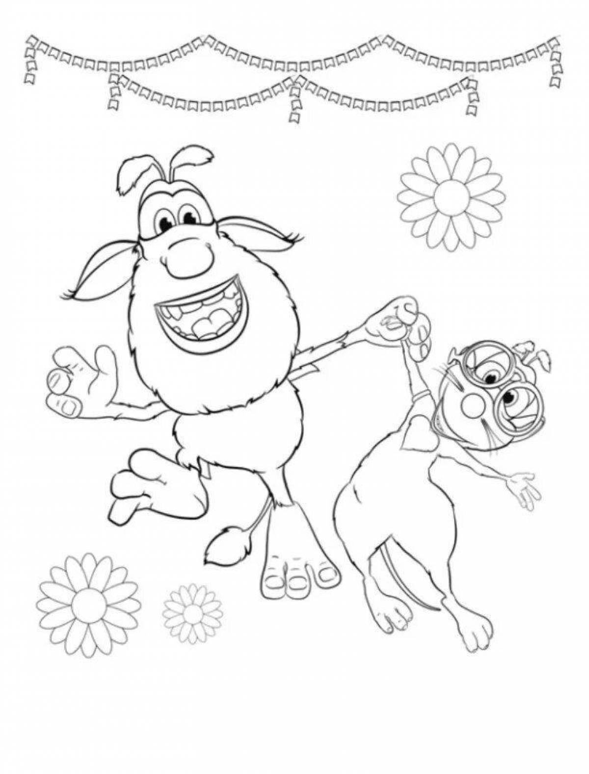 Fancy buba and mouse coloring book