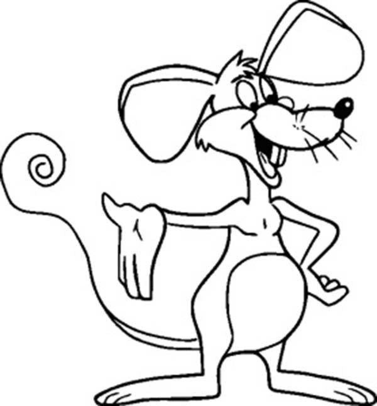 Coloring book funny buba and mouse
