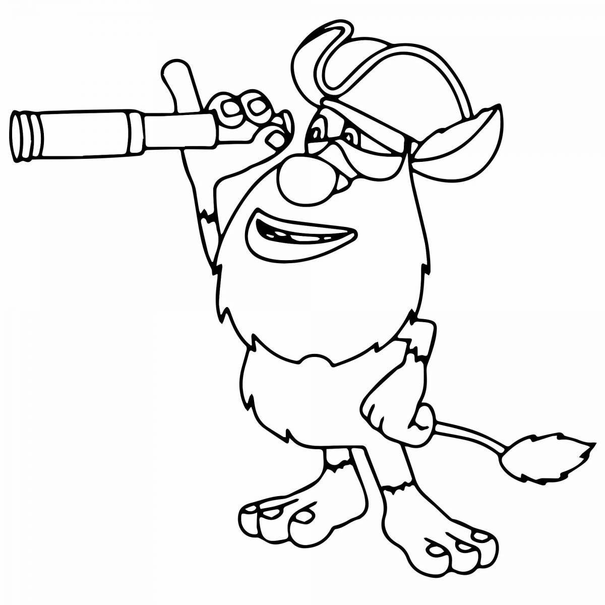 Animated buba and mouse coloring book