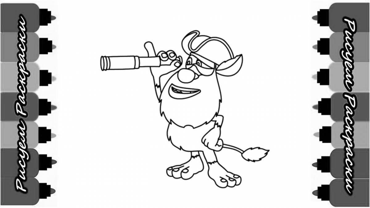 Rampant buba and mouse coloring page