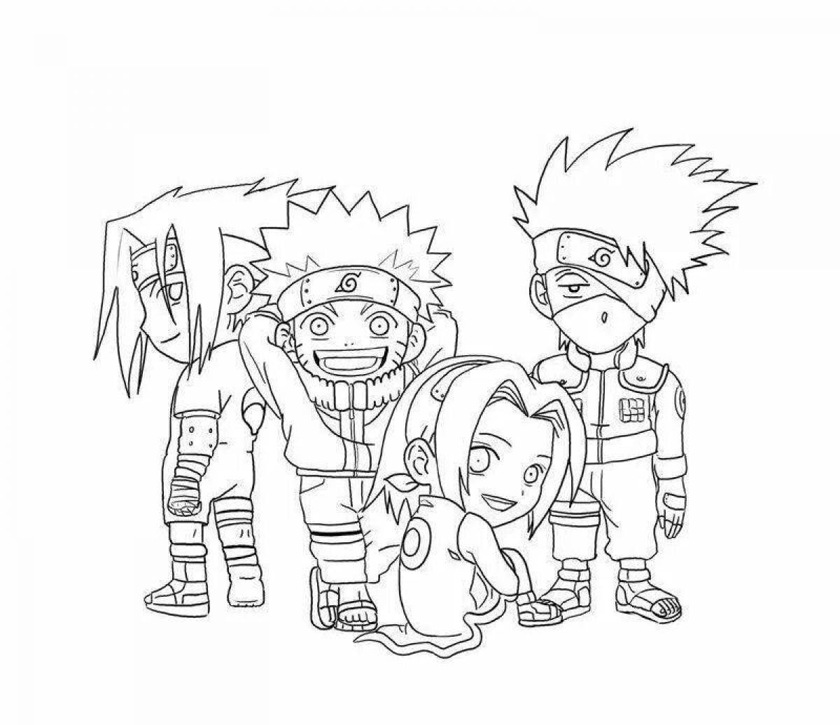Naruto team 7 dynamic coloring