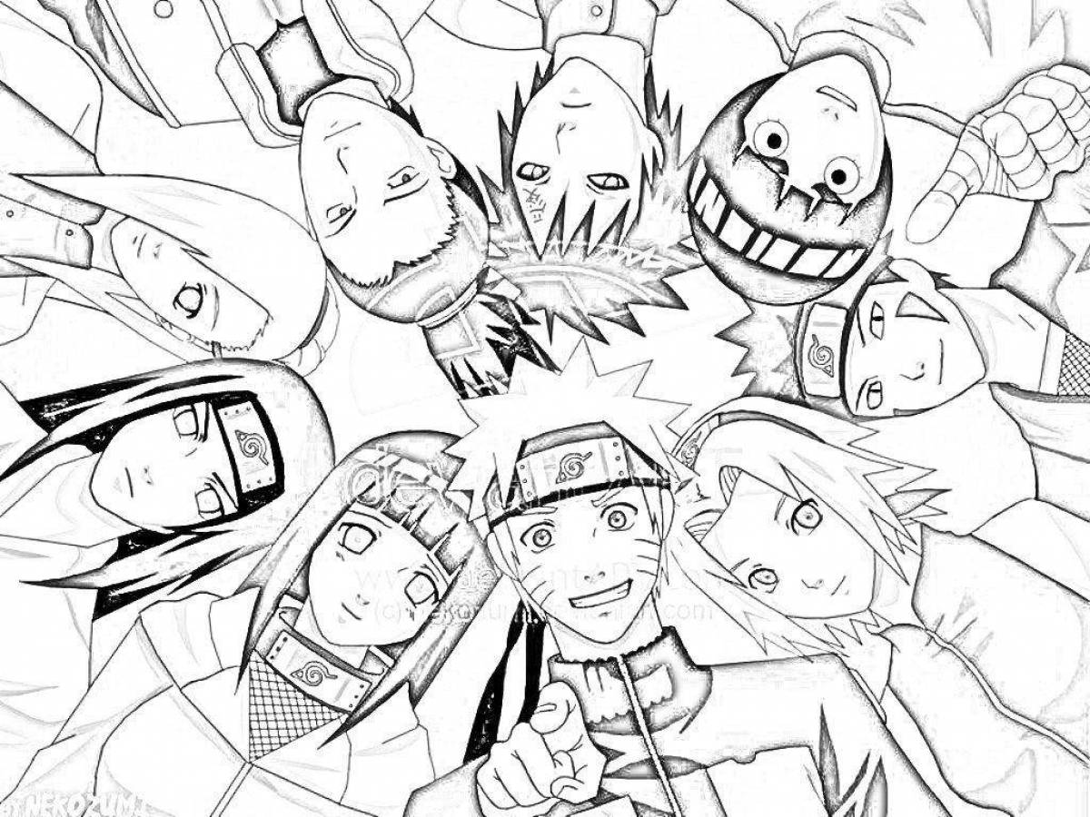 Naruto's generous coloring team 7