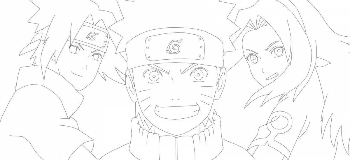 Naruto team 7 grand coloring