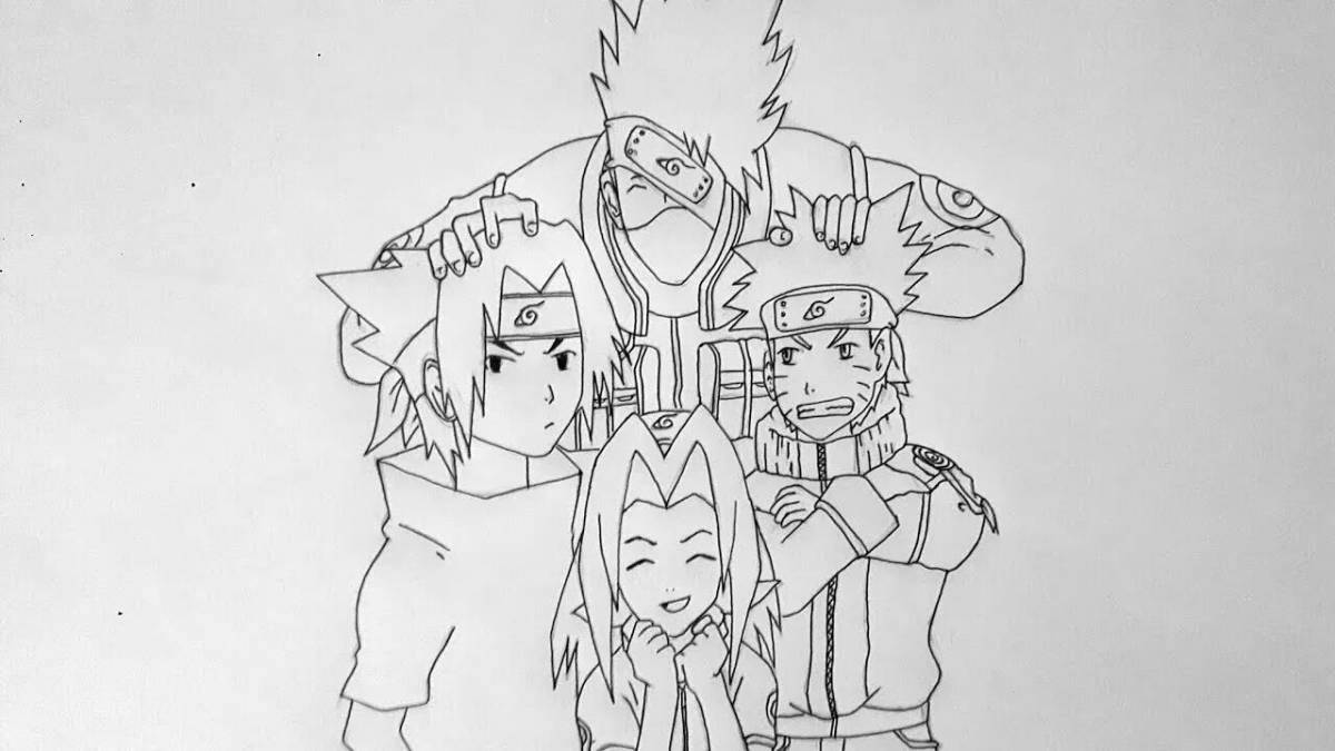 Naruto Team 7 Shiny Coloring Pages