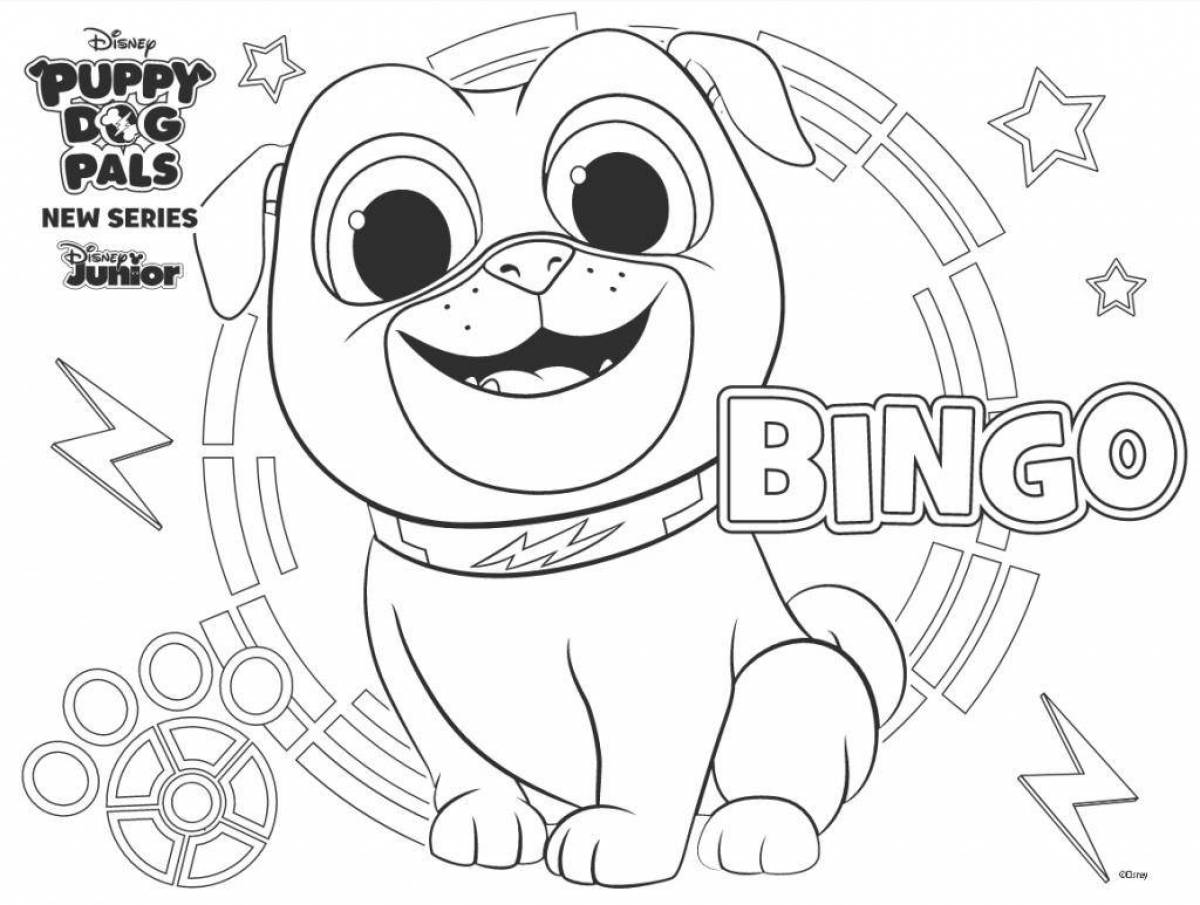 Playful bingo and roles coloring page