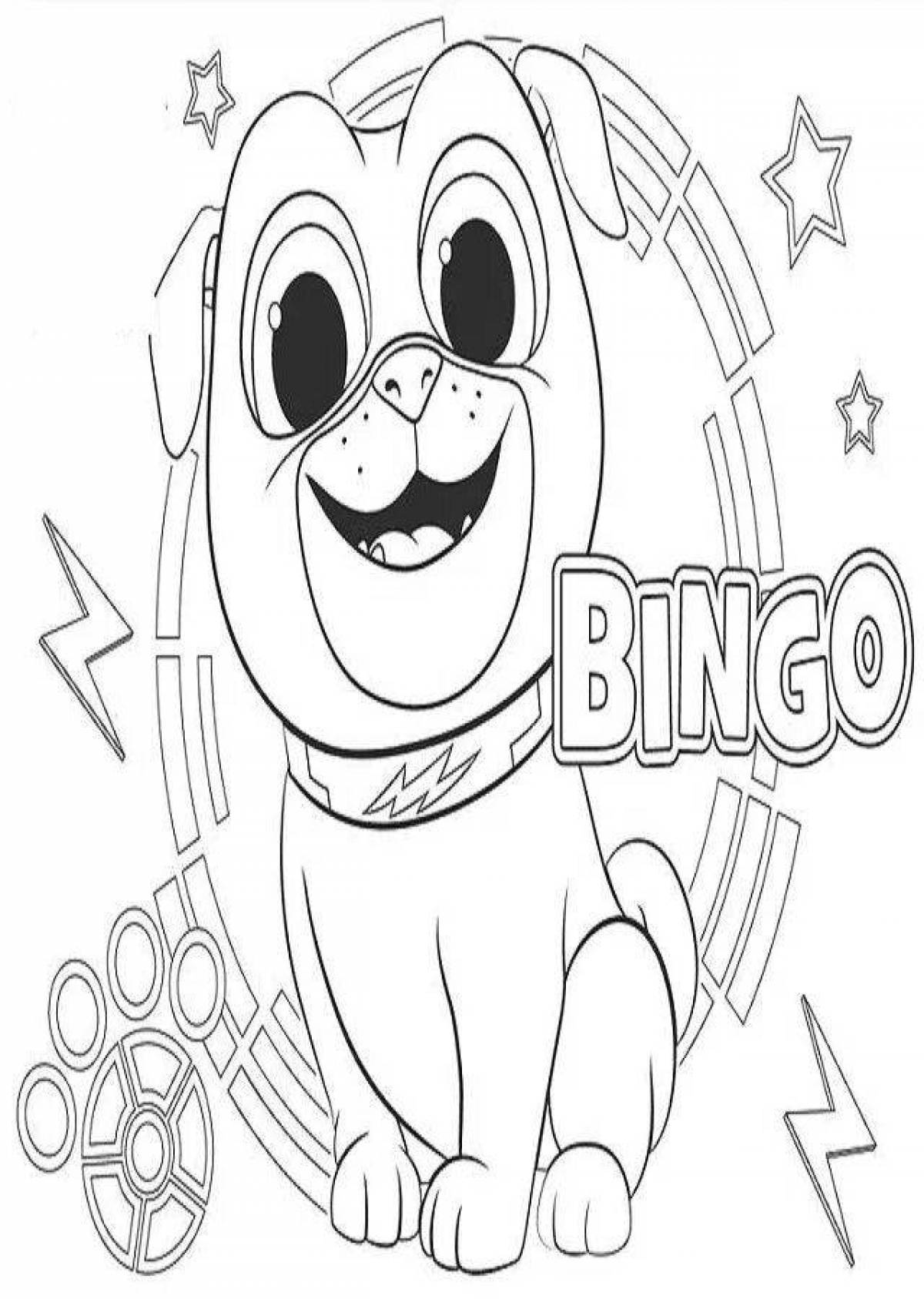 Color-lively bingo and roles coloring page